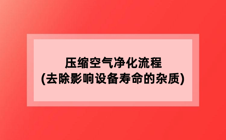 压缩空气净化流程(去除影响设备寿命的杂质)